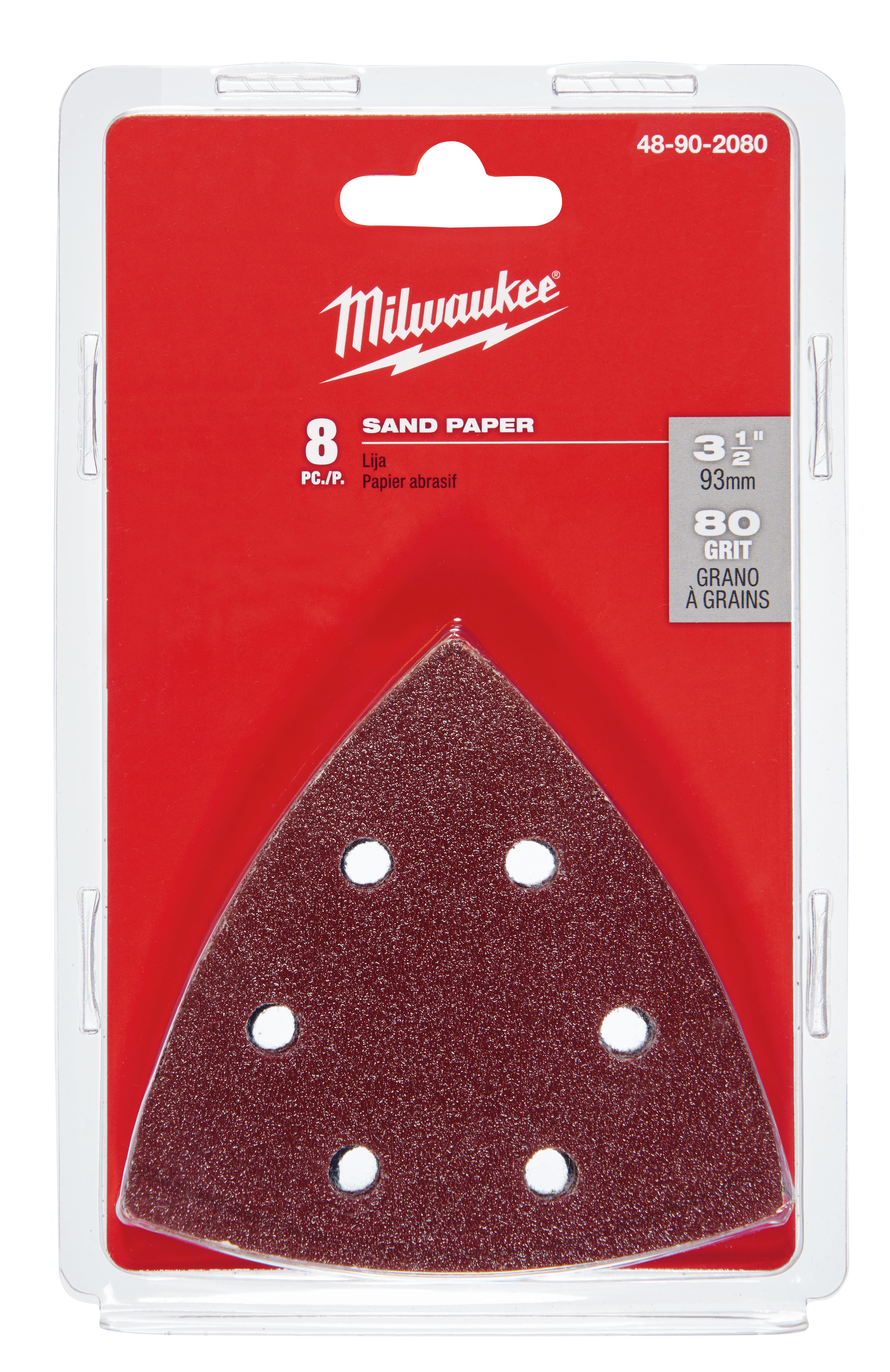 Milwaukee® M18™ 48-90-2080 Multi-Tool Sand Paper, For Use With M18™ 48-90-2000 Sanding Pad, 80 Grit, Sandpaper